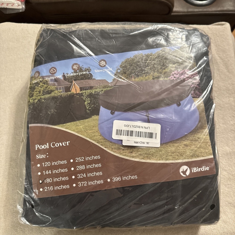 iBirdie Outdoor Above Pool Cover 15 Ft Round Stock Tank All Weather 180 inches